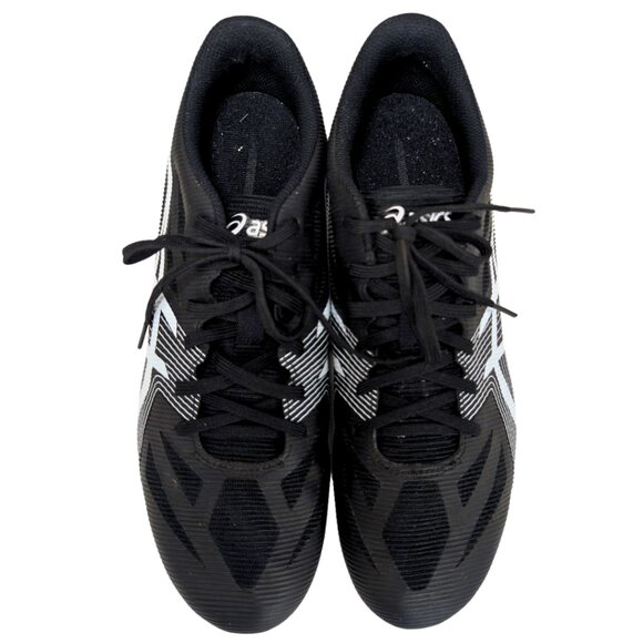 Asics Men's 11 Hyper MD 6 Black & White Track & Field Shoes Cleats G502J - Picture 6 of 10